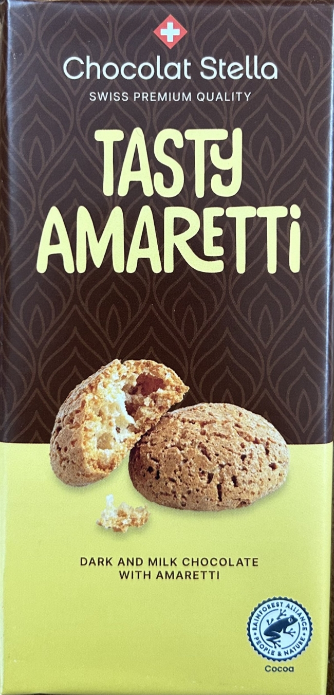 Cioccolato amaro e cioccolato al latte con amaretti_Chocolat Stella
