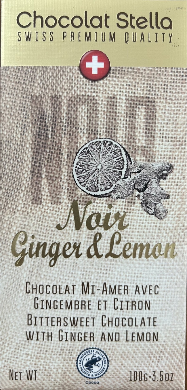 Cioccolato amaro e al latte con zenzero candito e aroma naturale di limone_Chocolat Stella