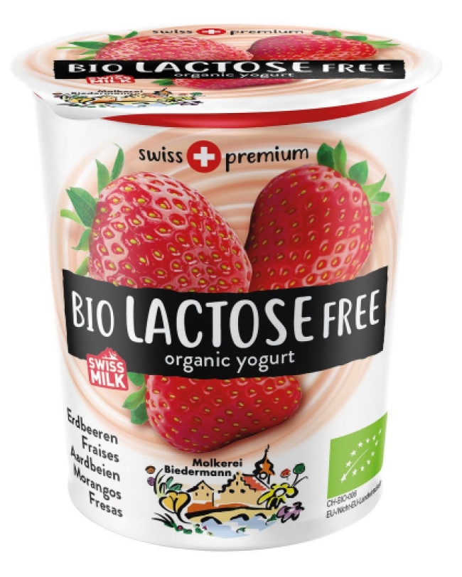 Yogurt senza lattosio fragola BIO_Molkerei Biedermann