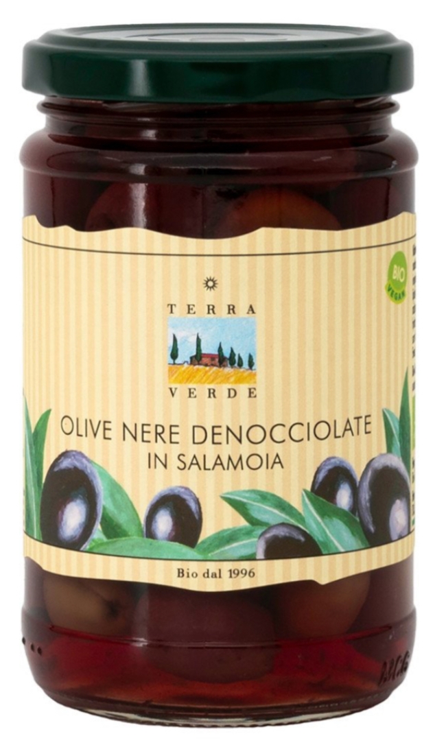 Olive nere denocciolate in salamoia BIO_Terra Verde